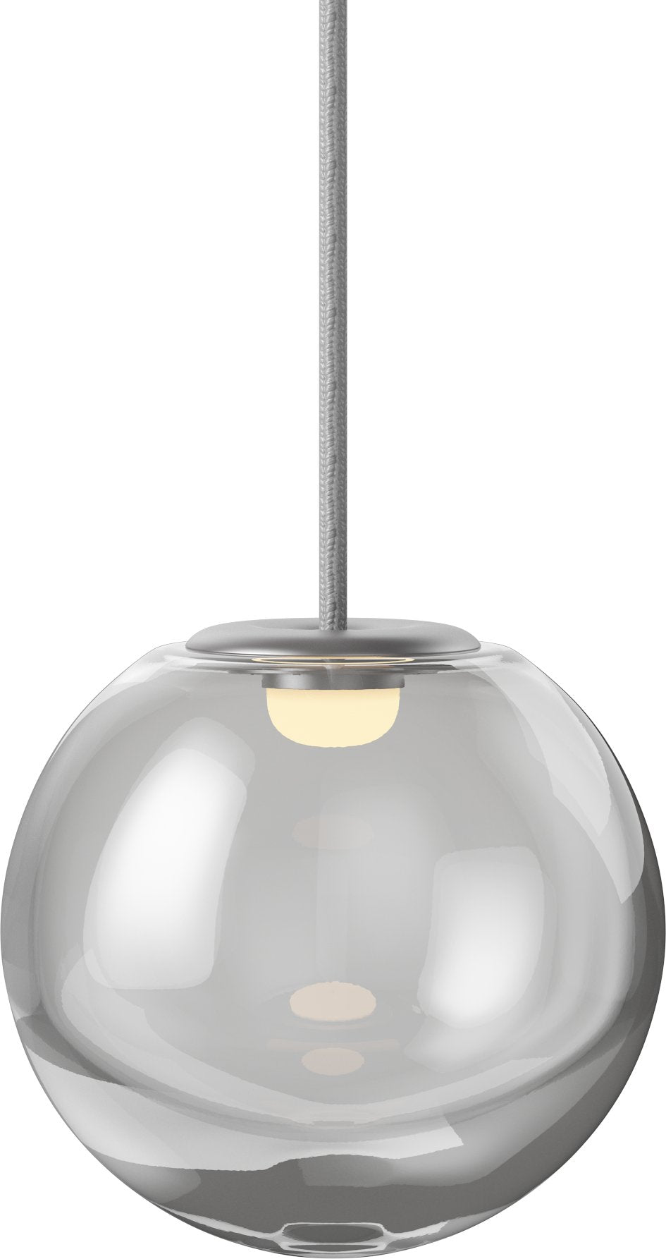 Bolia Blume Solitaire hanglamp Ø18 cm geborsteld aluminium schuin aanzicht, 20-141-02_00037