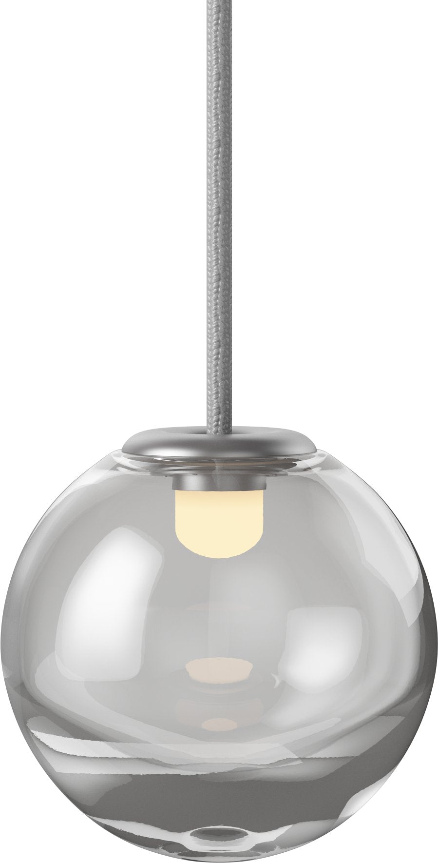 Bolia Blume Solitaire hanglamp Ø13 cm geborsteld aluminium schuin aanzicht, 20-141-02_00038