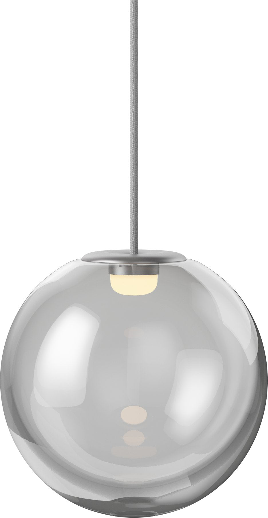 Bolia Blume Solitaire hanglamp Ø25 cm geborsteld aluminium schuin aanzicht, 20-141-02_00039