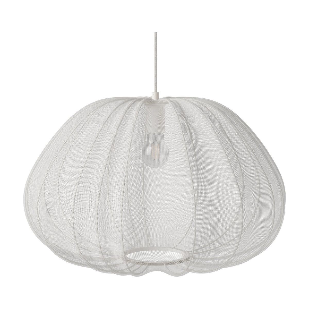 Bolia Balloon hanglamp cloud Ø57 cm ecru stof schuin aanzicht, 20-142-01_00004