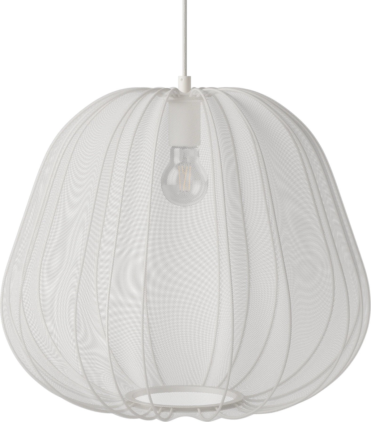 Bolia Balloon hanglamp bell Ø47 cm ecru stof schuin aanzicht, 20-142-02_00002