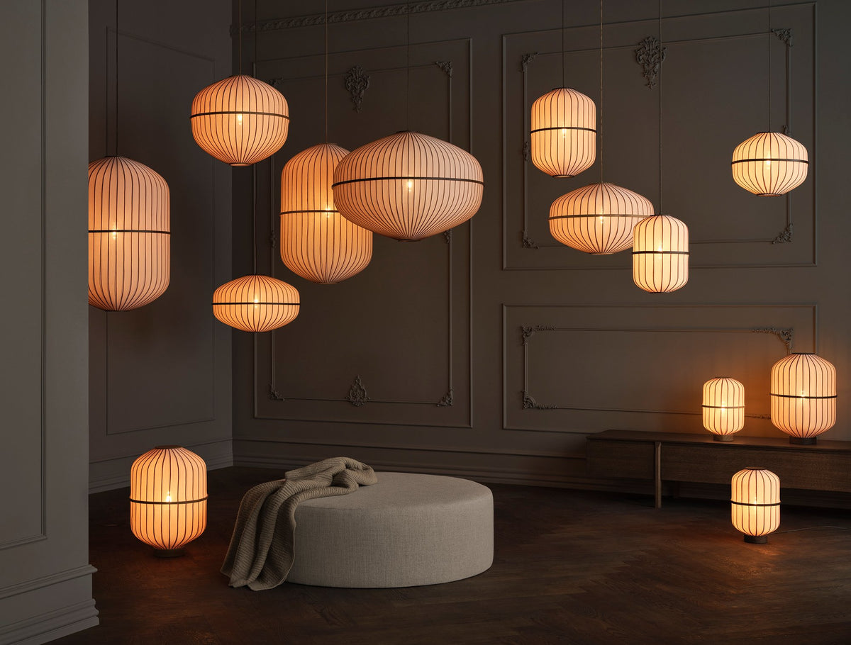 Bolia Lucén hanglampen, tafellampen en vloerlampen in interieur, sfeerfoto 2