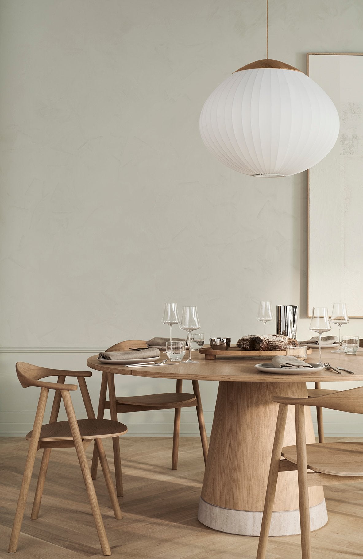 Bolia Piro ronde eettafel in eetkamer, sfeerfoto 2