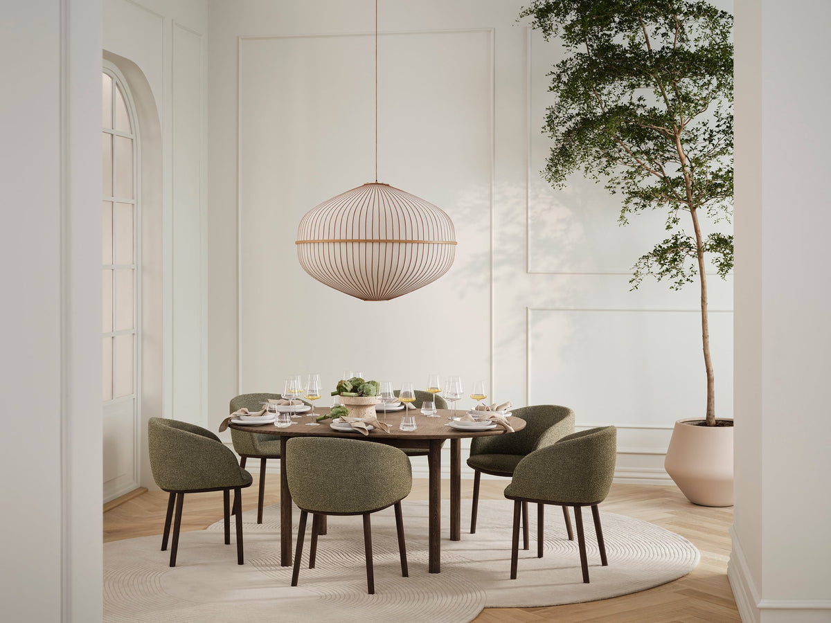 Bolia Ronya ronde uitschuifbare eettafel in eetkamer, sfeerfoto 1