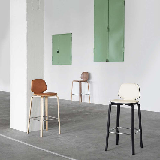Normann Copenhagen - My Chair barkruk 65 cm walnoot (set van 2)