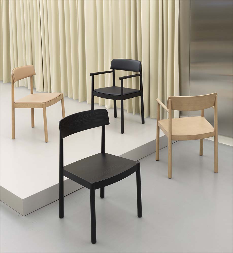 Normann Copenhagen - Timb eetkamerstoel arm gestoffeerd (set van 2)